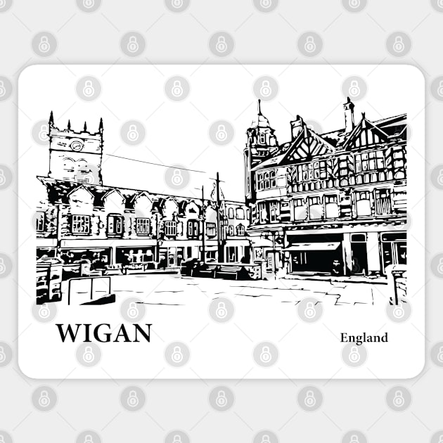 Wigan England Magnet by Lakeric
